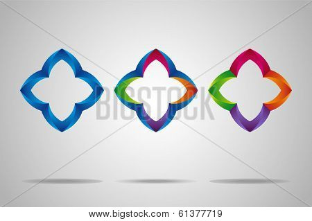 Colorful Set With Creative Elements.