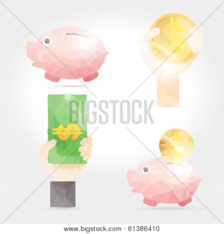 Vector Infographic Element In Polygon Design For Finance And Business