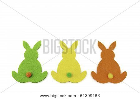 trio of easter bunnys