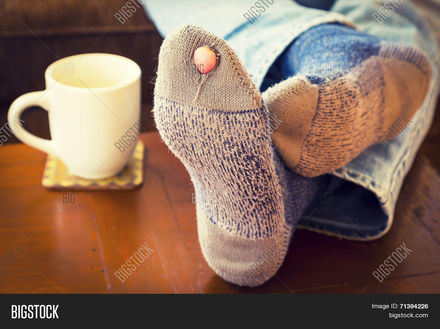 Feet Propped On Coffee Image & Photo (Free Trial) Bigstock