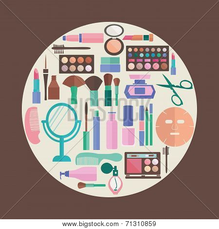 pattern MakeUp and beauty cosmetic Symbols pattern