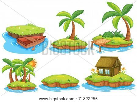 Illustration of different islands