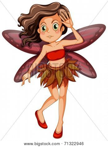 Illustration of a red fairy