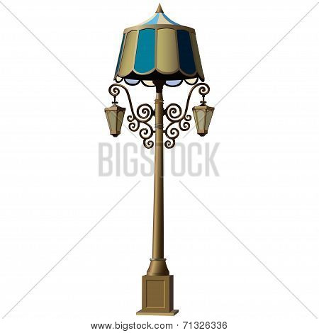 Illustration of realistic lamppost