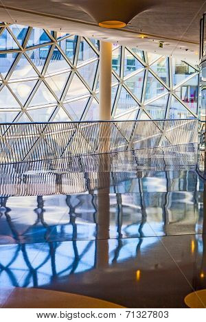 Glasswork Inside The Myzeil Center In Frankfurt