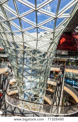 People Visit And Shop Inside The Myzeil Center