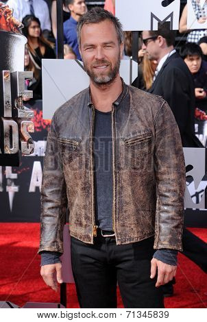 LOS ANGELES - APR 13:  JR Bourne arrives to the 2014 MTV Movie Awards  on April 13, 2014 in Los Angeles, CA.                