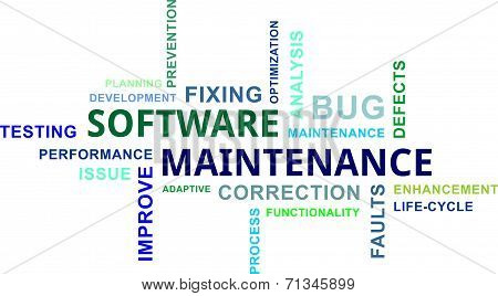 word cloud - software maintenance