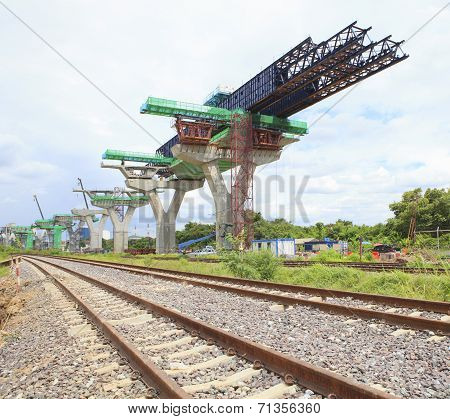 Railways And Sky Train Structure Construction Use For Government Service And Infra Structure ,urban