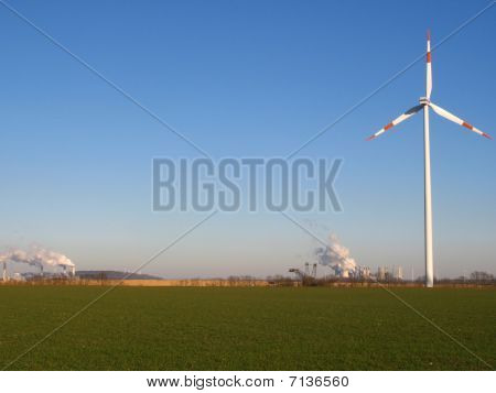 Windrad und Kraftwerke