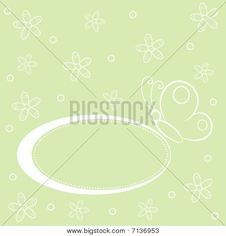 Cornice con farfalle e fiori