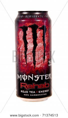 Can Of Monster Rojo Tea Energy Drink