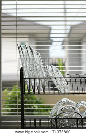 Clean Dish On A Dish Rack