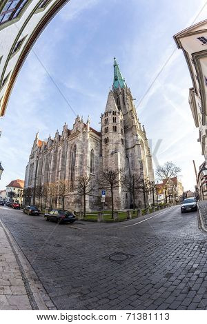 Germany, Thuringia, Muhlhausen, View Of Church Of Our Lady
