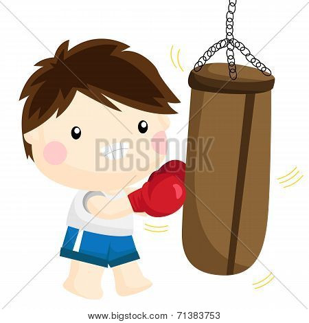 Boxing On Sandsack