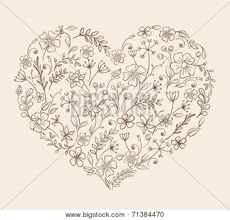heart of the flower pattern