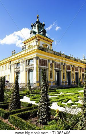 Royal Palace In Warsaw In Wilanow, Poland