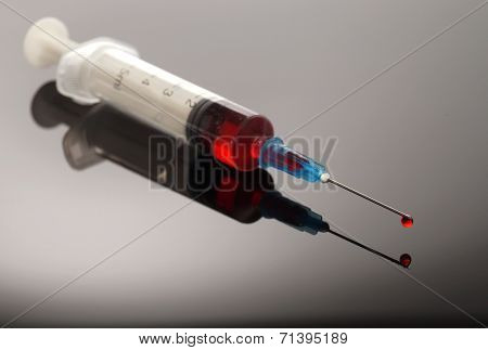 Syringe With Red Drop