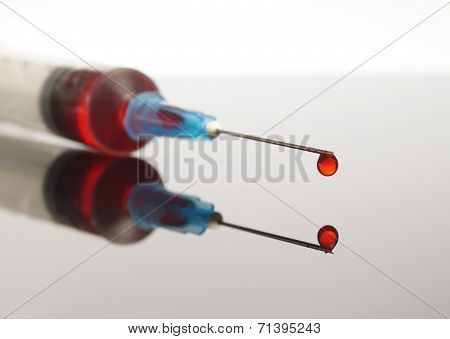 Syringe With Red Drop