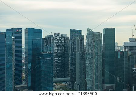 View Of Singapore City Skyline