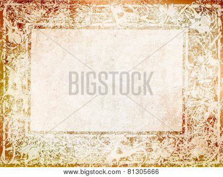 vintage background with nouveau frame.vector illustrator