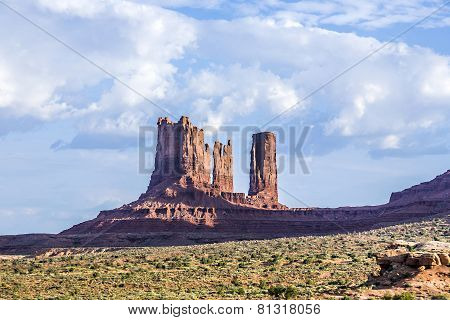 Giant Sandstone Formation In The Monument Valley