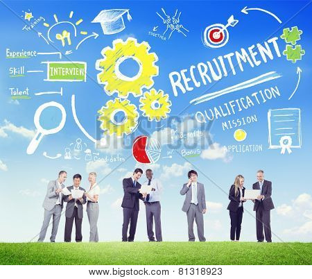 Ethnicity People Recruitment Digital Divices Searching Concept