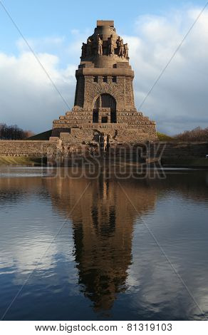 Monument to the Battle of the Nations (1813) designed by German architect Bruno Schmitz (1913) in Leipzig, Saxony, Germany. 