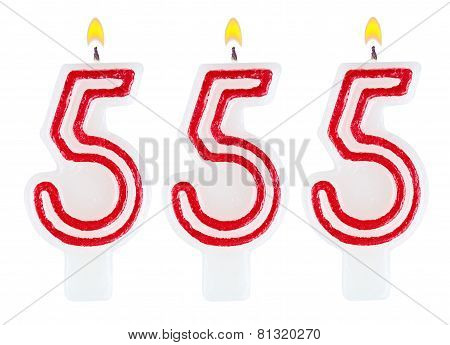 Candles Number Five Hundred Fifty-five