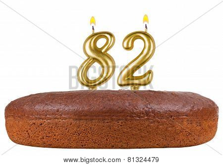 Birthday Cake Candles Number 82 Isolated
