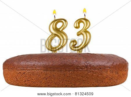 Birthday Cake Candles Number 83 Isolated