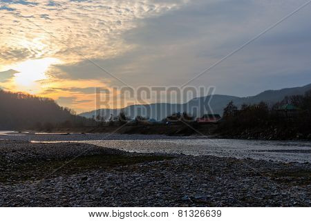 Bed Of A Mountain River