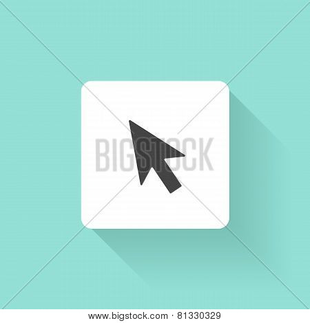Set of social media icons. Cursor