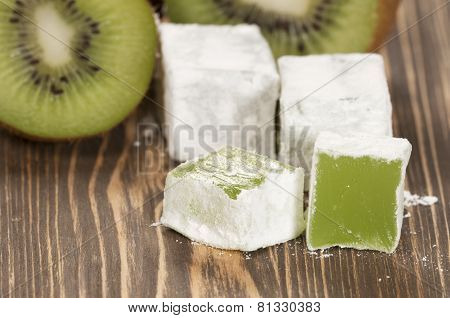 Lukum (turkish Delight) With Kiwi Fruit