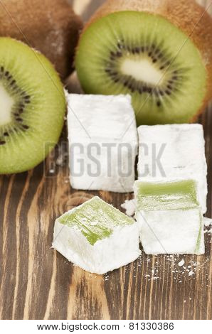 Lukum (turkish Delight) With Kiwi Fruit