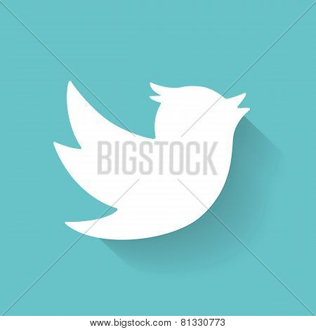 Set of social media icons. Bird
