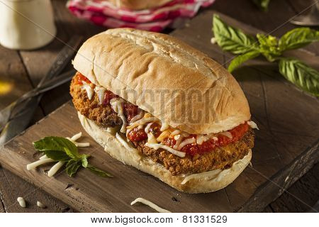 Hearty Homemade Chicken Parmesan Sandwich