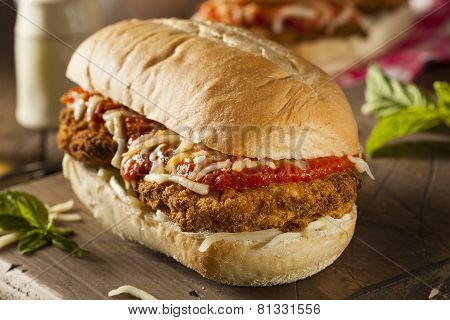 Hearty Homemade Chicken Parmesan Sandwich