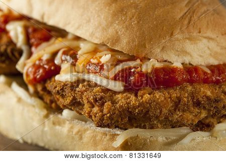 Hearty Homemade Chicken Parmesan Sandwich