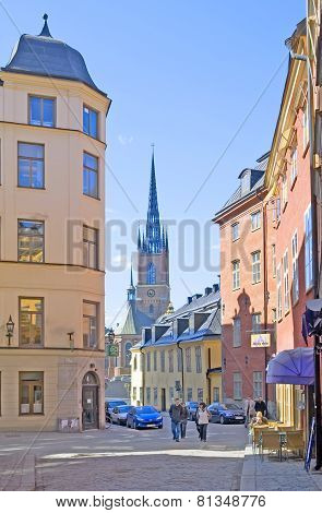 Stockholm. Sweden. People in Gamla Stan