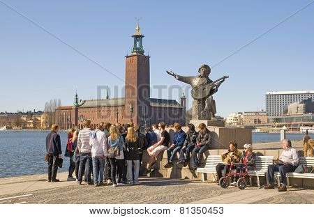 Stockholm. Sweden. Evert Taube monument