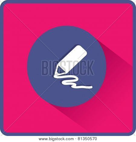 Musical note icon. Flat vector illustration