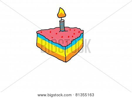 cake on white background