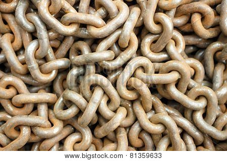 Old Rusty Chain, Including The Background.