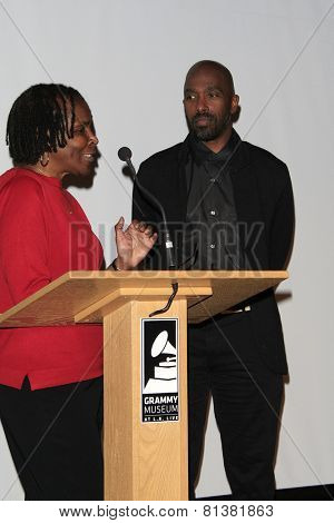 LOS ANGELES - JAN 28: Marcia Thomas, Ntare Guma Mbaho Mwine at the 30th Anniversary of 'We Are The World' at The GRAMMY Museum on January 28, 2015 in Los Angeles, California