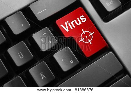 Keyboard Red Button Virus Crosshair