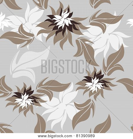 Seamless Floral Pattern Background - Illustration