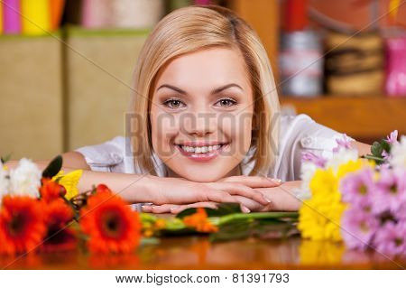 Beautiful Female Florist.