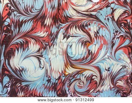 Waves And Tile Pattern Ebru