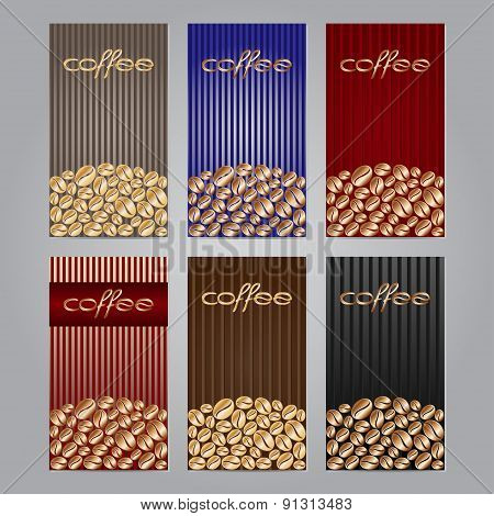 Set Of 6 Coffee Cards.
